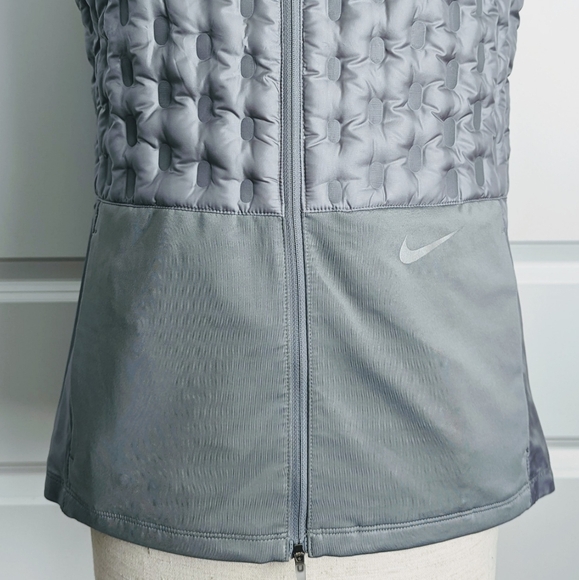 Nike Therma-FIT ADV Vest Running Packable Downfill Lightweight Silver Grey M NWT - Picture 4 of 16